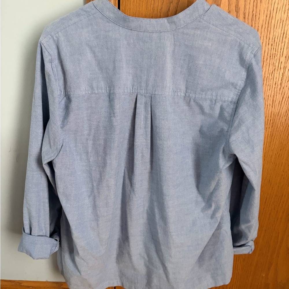 Blue Button-Up Blouse - Picture 3 of 3